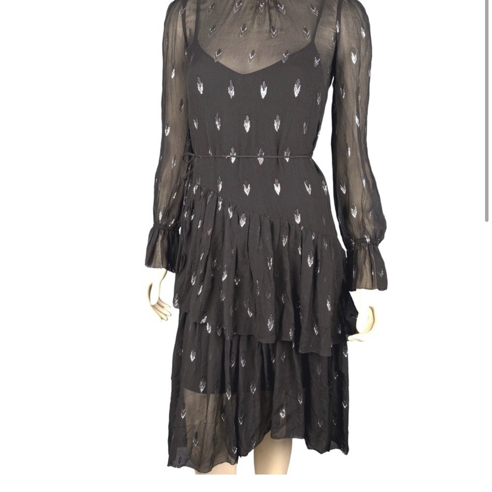Joie Black Layered Dress size large lures new no size tag about a 8/10